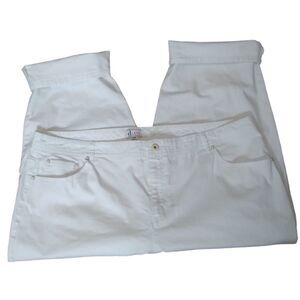 denim & co denim capri pants white 24W